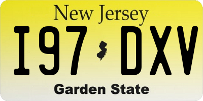 NJ license plate I97DXV