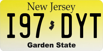 NJ license plate I97DYT