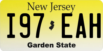NJ license plate I97EAH