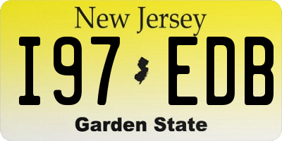 NJ license plate I97EDB