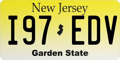 NJ license plate I97EDV