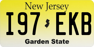 NJ license plate I97EKB