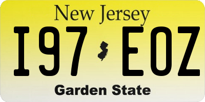 NJ license plate I97EOZ