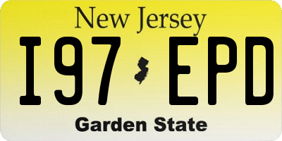 NJ license plate I97EPD