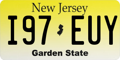 NJ license plate I97EUY