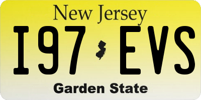 NJ license plate I97EVS