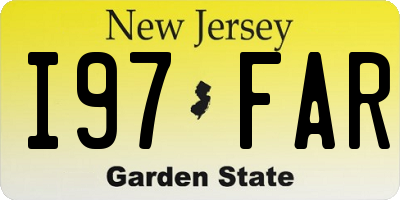 NJ license plate I97FAR