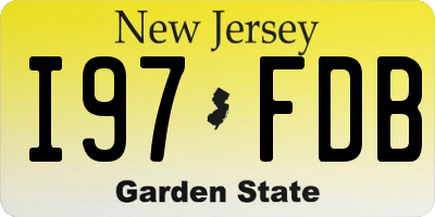 NJ license plate I97FDB