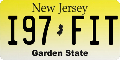 NJ license plate I97FIT