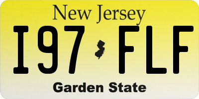 NJ license plate I97FLF