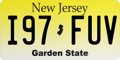NJ license plate I97FUV