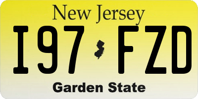 NJ license plate I97FZD