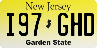 NJ license plate I97GHD