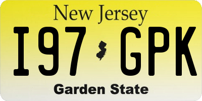 NJ license plate I97GPK