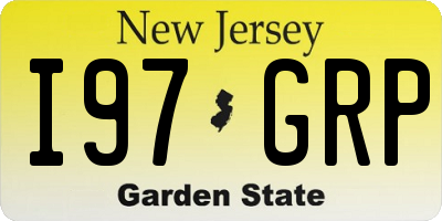 NJ license plate I97GRP