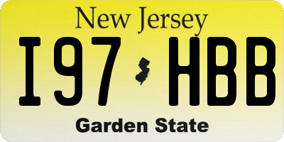 NJ license plate I97HBB