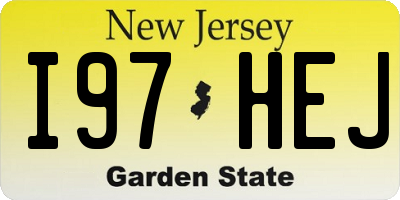 NJ license plate I97HEJ