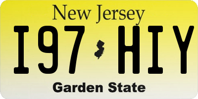 NJ license plate I97HIY