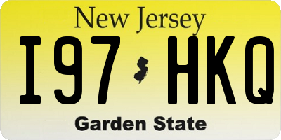 NJ license plate I97HKQ