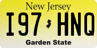 NJ license plate I97HNQ