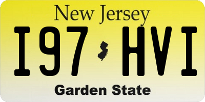 NJ license plate I97HVI