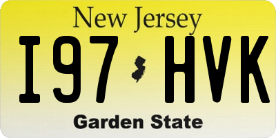 NJ license plate I97HVK
