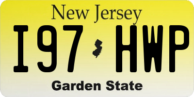 NJ license plate I97HWP
