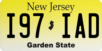NJ license plate I97IAD