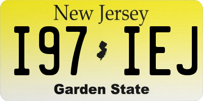 NJ license plate I97IEJ
