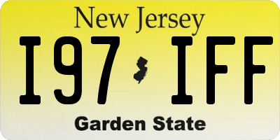 NJ license plate I97IFF