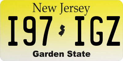 NJ license plate I97IGZ