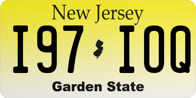 NJ license plate I97IOQ