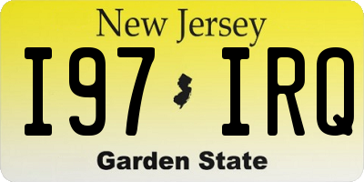 NJ license plate I97IRQ