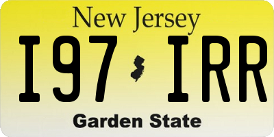 NJ license plate I97IRR