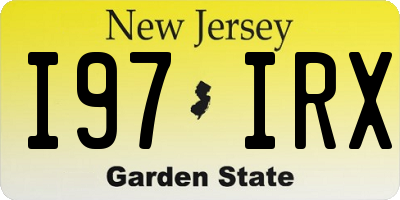 NJ license plate I97IRX