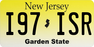 NJ license plate I97ISR