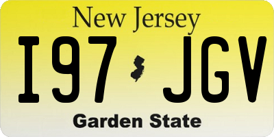 NJ license plate I97JGV