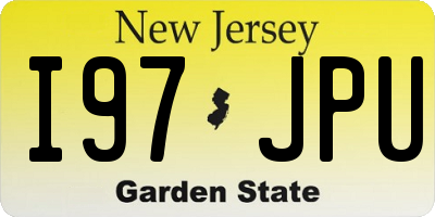 NJ license plate I97JPU