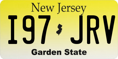 NJ license plate I97JRV