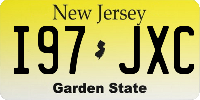 NJ license plate I97JXC