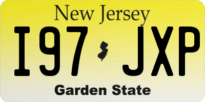 NJ license plate I97JXP
