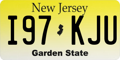 NJ license plate I97KJU