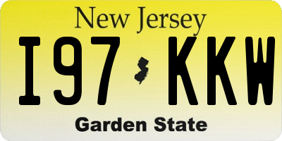 NJ license plate I97KKW
