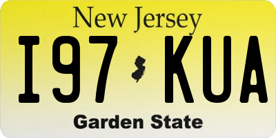 NJ license plate I97KUA