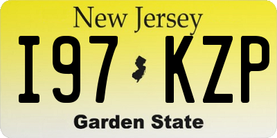 NJ license plate I97KZP