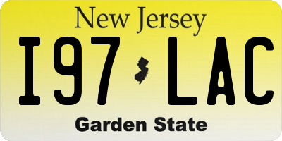 NJ license plate I97LAC