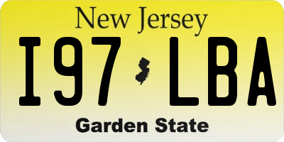 NJ license plate I97LBA