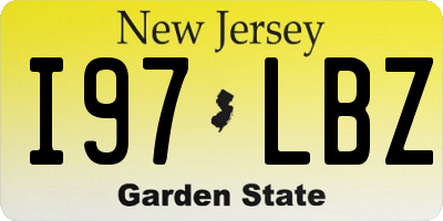 NJ license plate I97LBZ