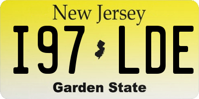 NJ license plate I97LDE