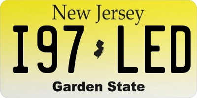 NJ license plate I97LED